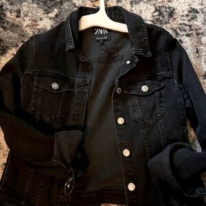 Zara black jean jacket